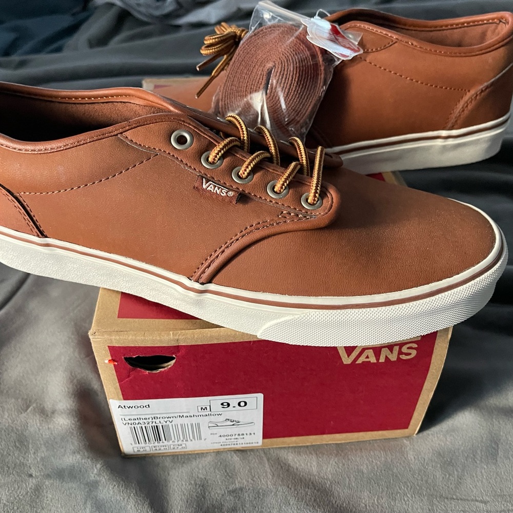 Vans Leather Brown Size 9